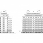 BR&C arquitectos Plano alzado edificios de apartamentos Murcia