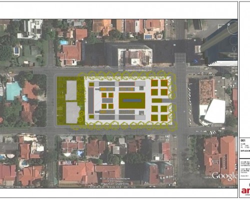 BR&C arquitectos Plano emplazamiento aparcamiento Panamá